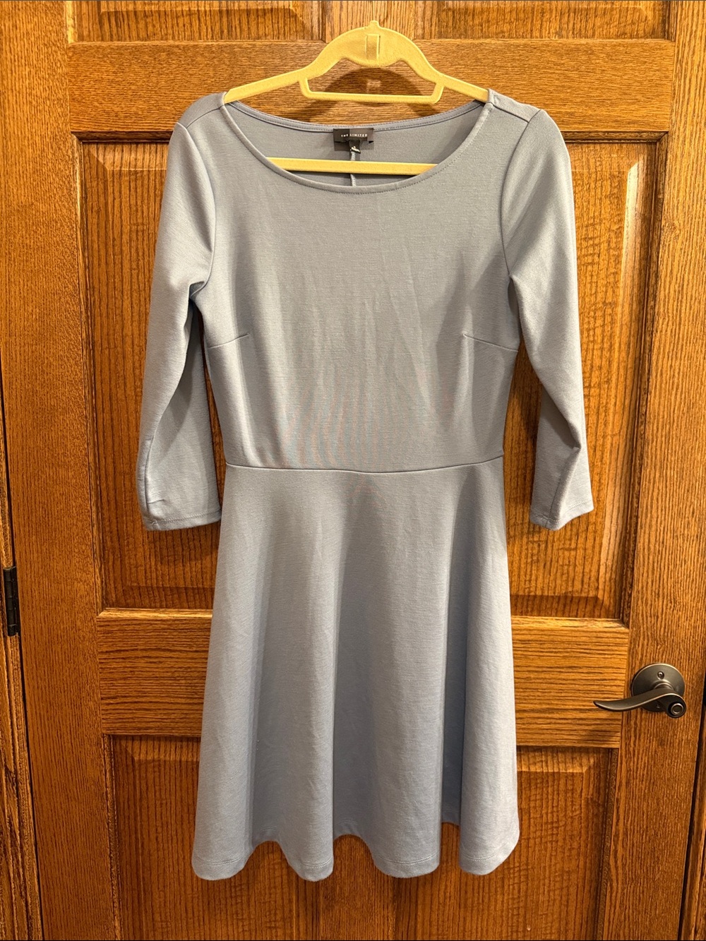 The Limited Blue Fit-&-Flare Ponte Knit Dress Small